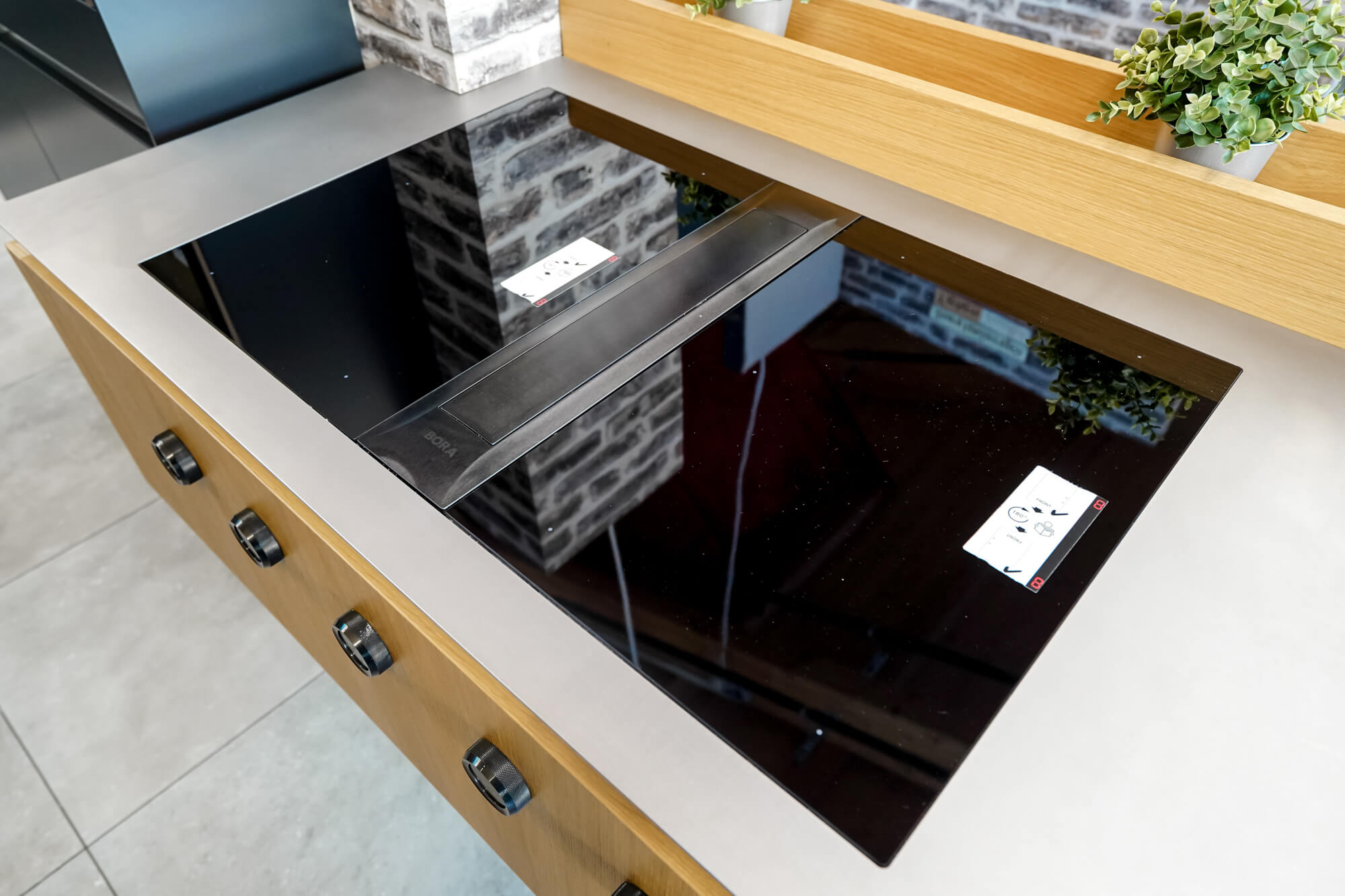 Designküche mit Insel anthrazit – Bild 9