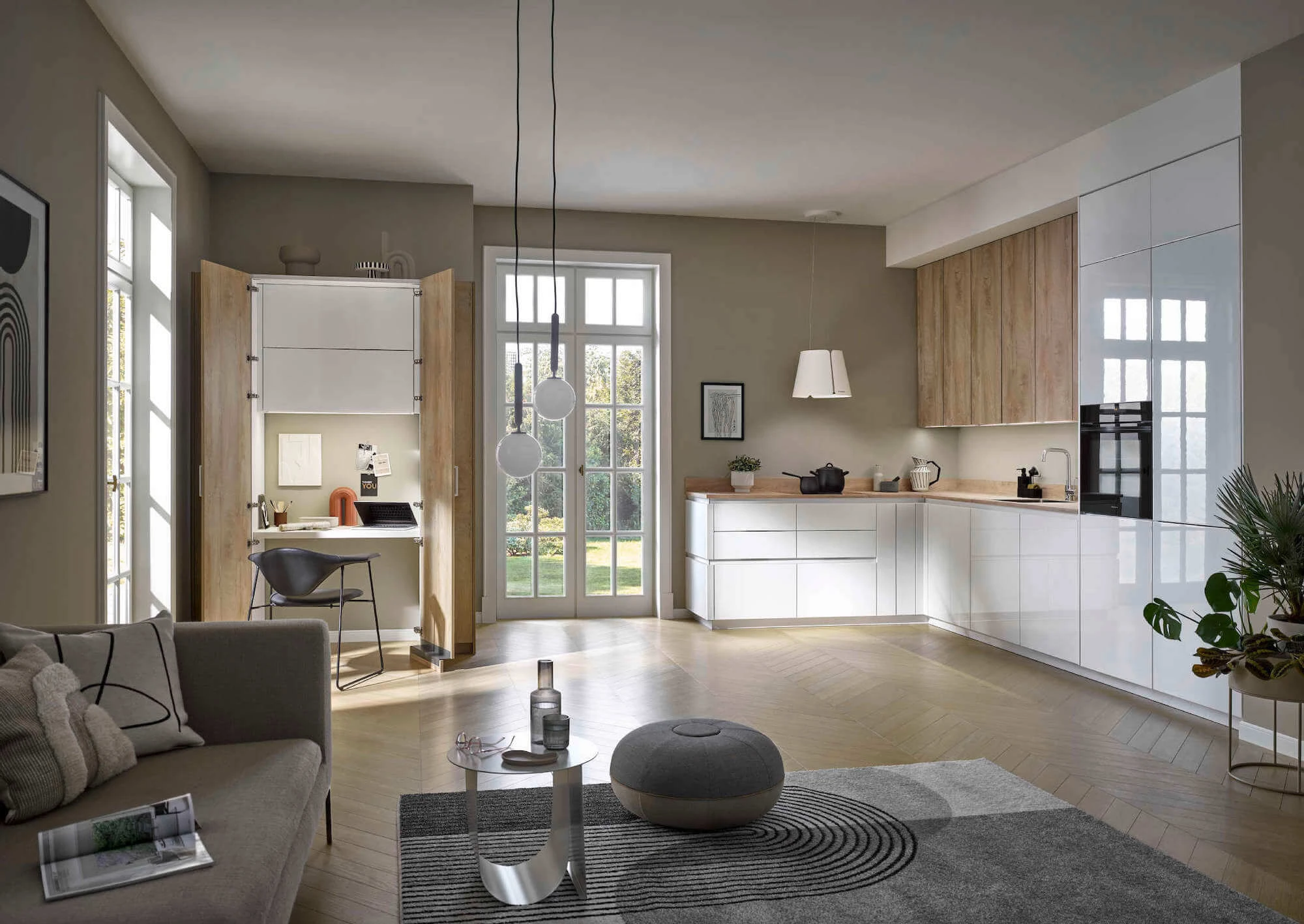 Bauformat Rhodos moderne L-Kueche