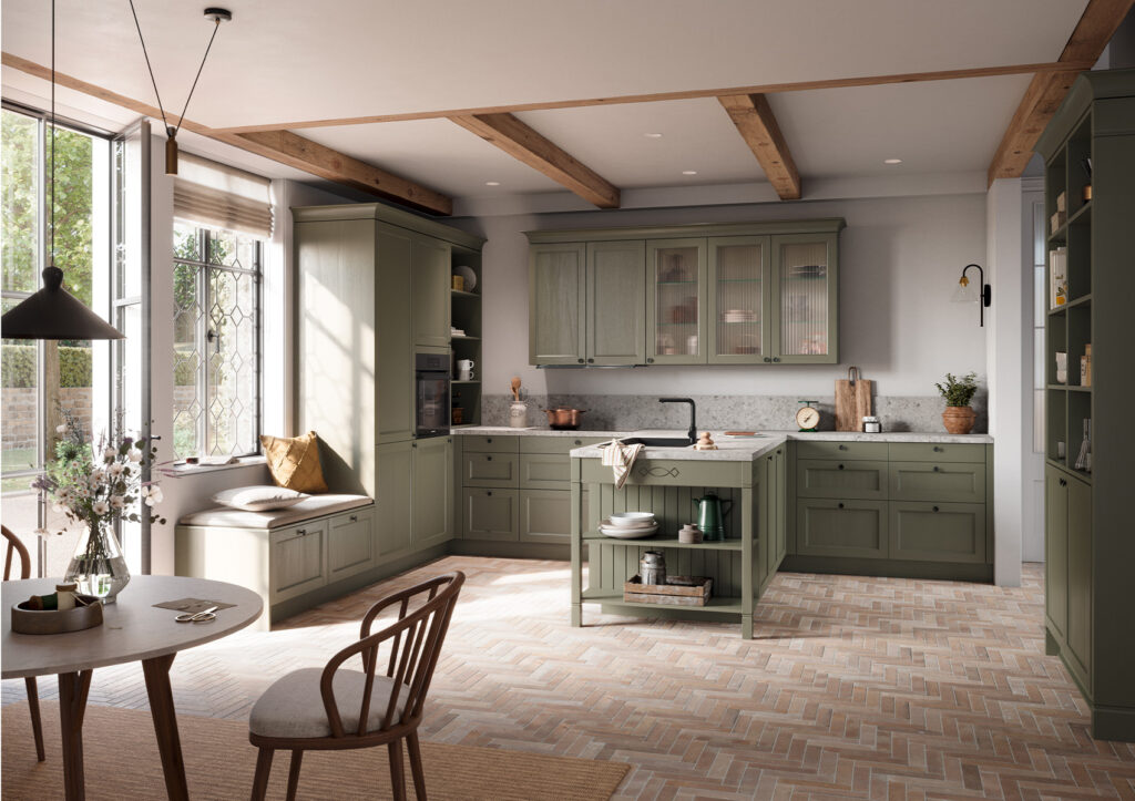 Kuechentrends 2026 Haecker Bristol Landhauskueche Salbeigruen