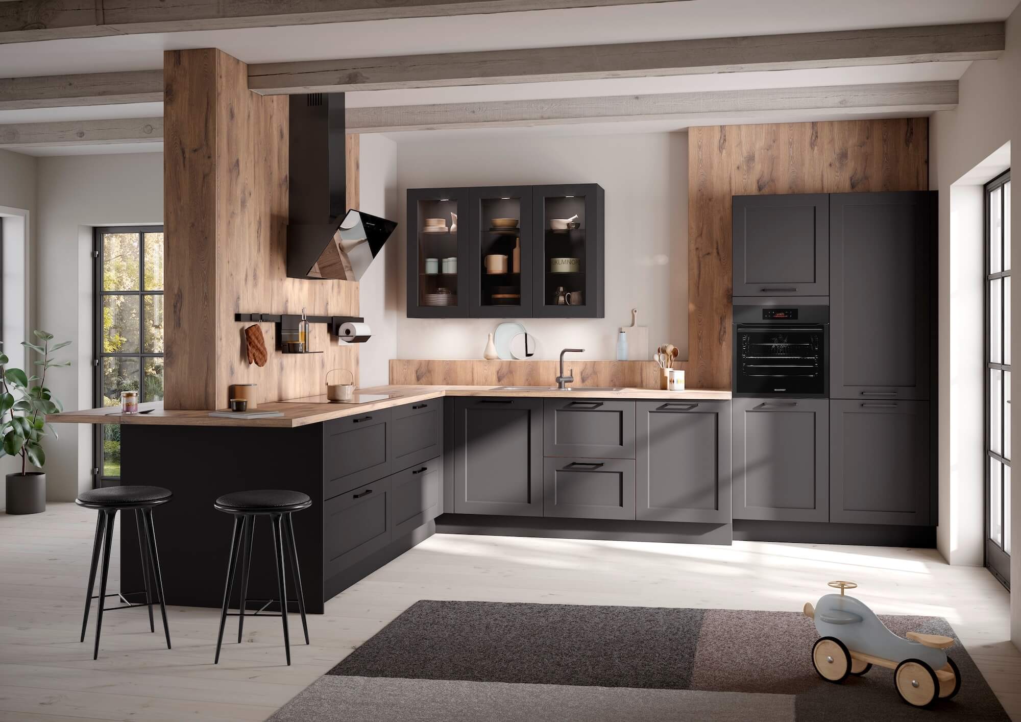 Haecker Roma Landhauskueche Schwarz