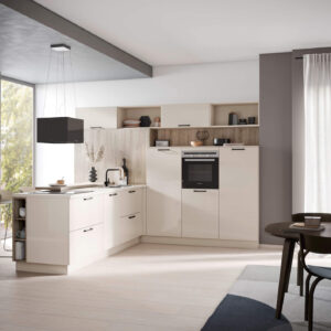 Haecker moderne Kueche mit Tresen Creme