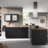 Haecker moderne L-Kueche Schwarz